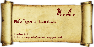 Mágori Lantos névjegykártya